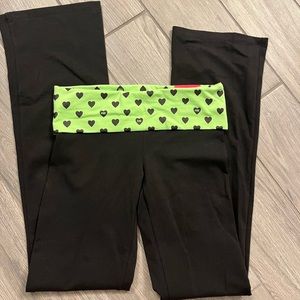 Victoria’s Secret Pink black and green, bootcut yoga pants size small
